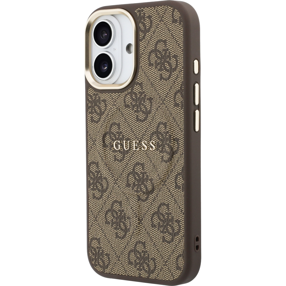 Etui Guess Hardcase 4G Classic do iPhone 17, brązowe.